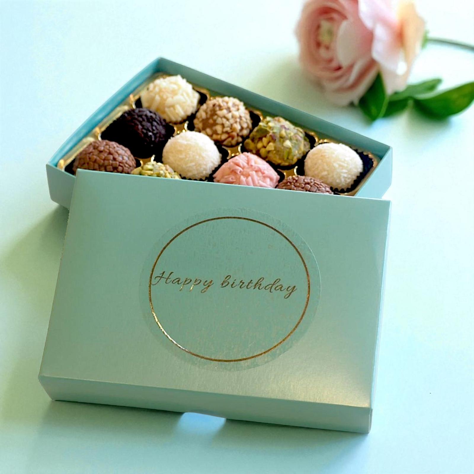 Happy Birthday Brigadeiro Box of 12